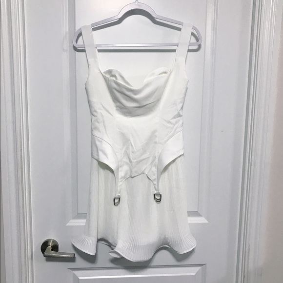 Daisy Dimensional Dual-Cup Mini Dress in Ivory - Picture 11 of 12